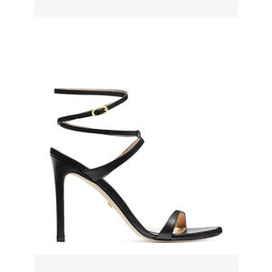 Stuart Weitzman 'Ellsie' Black 100 Lace-Up Sandal Size 5